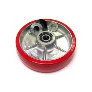 Large Wheel for PT-SC1, 3 & 2-1 Scissor Lift Table Red Polyurethane Steer Wheel 40mm x 150mm x 20mm Core