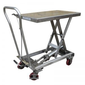Partial Stainless Steel Mobile Scissor Lift Table TFD15S 100KG