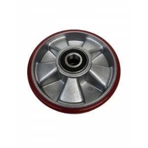 PT-SC1 - Steer Wheel Red PU (Silver Core) Ø150mm x 40mm x 20mm Bore