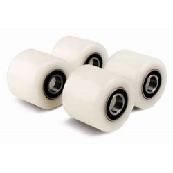 PT Load Rollers White Nylon Ø80mm x 70mm x 20mm Bore - 4 Pack