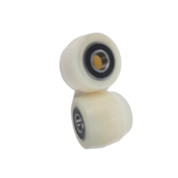 PT Load Rollers Barrel Shaped White Nylon Ø80mm x 70mm x 20mm Bore - 2 Pack
