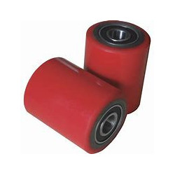 PT Load Rollers Red Polyurethane Ø80mm x 93mm x 20mm Bore - 2 Pack