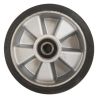 PT Steer Wheel Black Rubber (Silver Cast Core) Ø200mm x 50mm x 20mm Bore