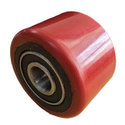 PT-SC Series Load Rollers Red PU Ø75mm x 50mm x 20mm Bore