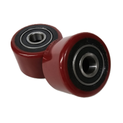 PT-SC Series Load Rollers Red PU Ø75mm x 50mm x 20mm  - 2 Pack
