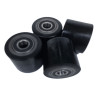 PT Load Rollers Black Polyurethane Ø80mm x 70mm x 20mm Bore - 4 Pack