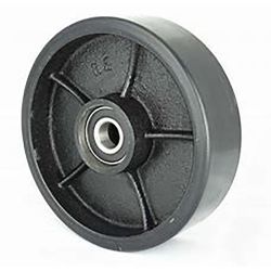 PT Steer Wheel Black 2 PU (Cast Core) Ø200mm x 50mm x 20mm Bore