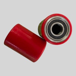 PT-LOW51 Load Rollers Red Polyurethane Ø50mm x 70mm x 17mm Core - 2 Pack